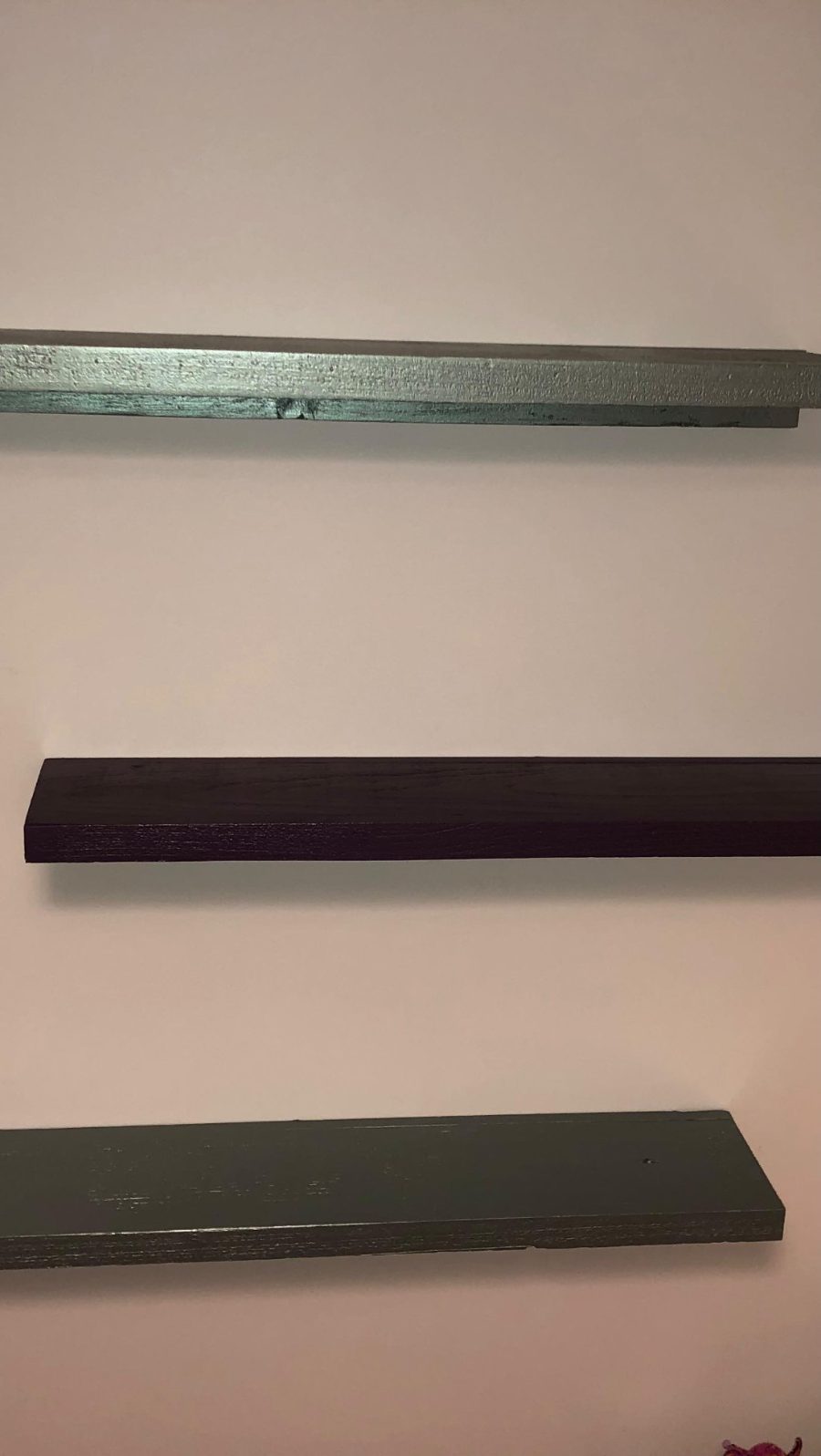 A floating shelf Cameron installed